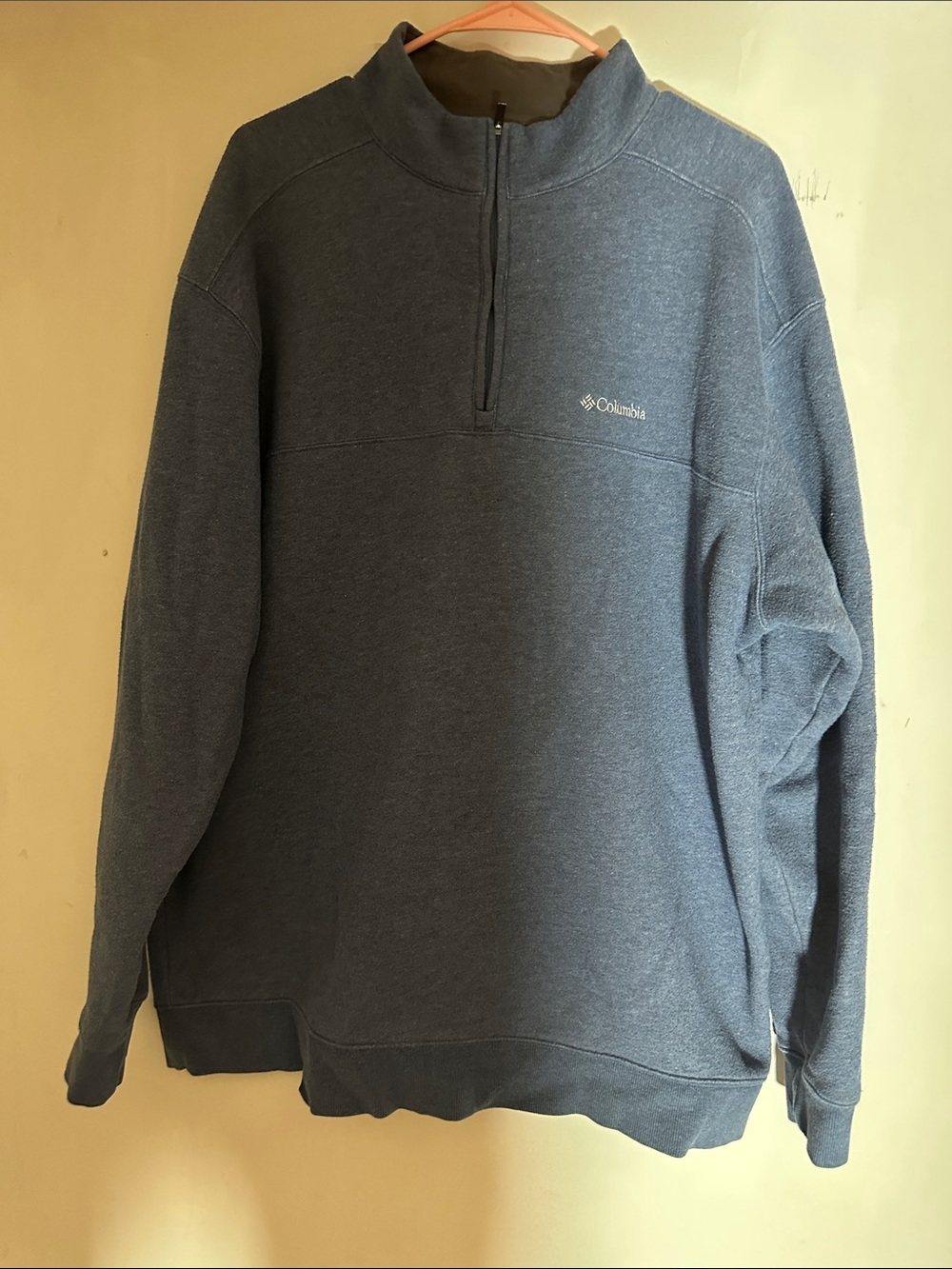 Columbia Men's Heather Blue Half-Zip Fleece Pullover